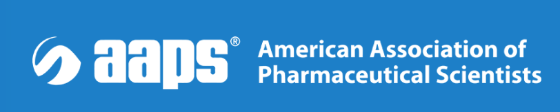 Logo of the American Association of Pharmaceutical Scientists (AAPS) on a blue background.